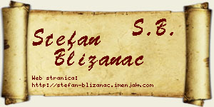 Stefan Blizanac vizit kartica